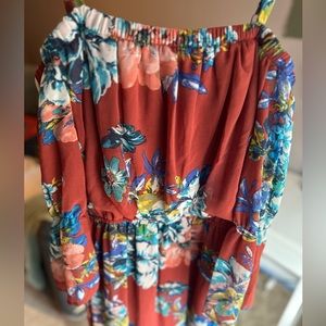 Floral Strapless or Off the shoulder Maxi dress